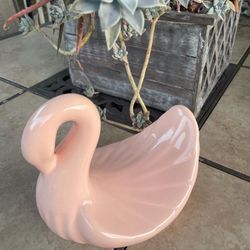 Pink Porcalein Swan