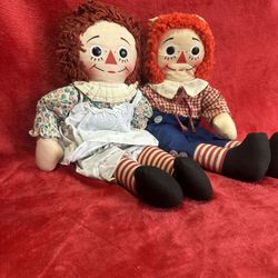 Vintage Raggedy Ann & Andy Dolls – Classic Pair
