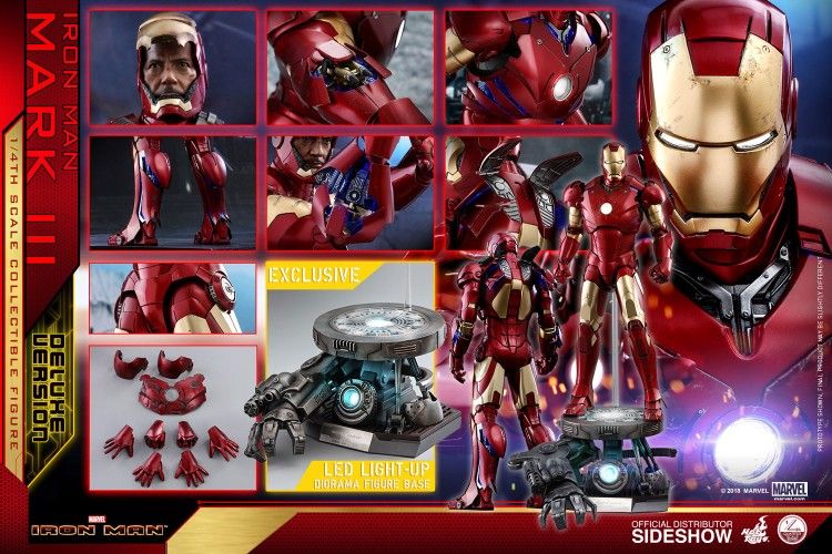 Hot Toys QS012 Iron Man Mark III (Deluxe Version) 1/4 Figure