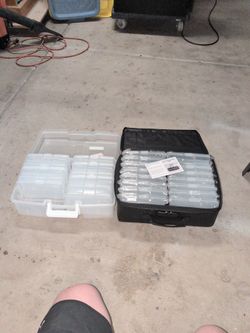 2 large photo storage cases.