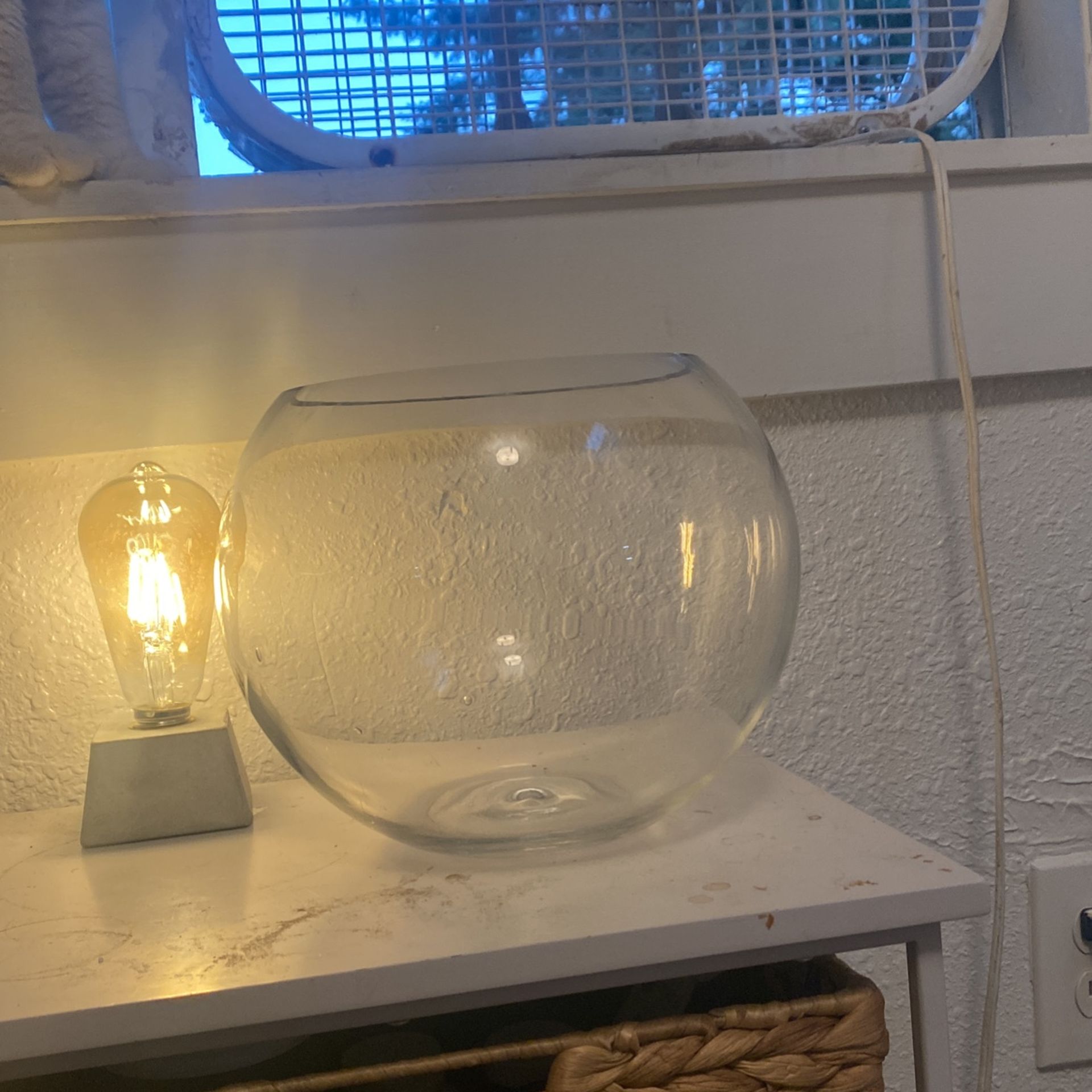 Circular Clear Glass Fish Bowl