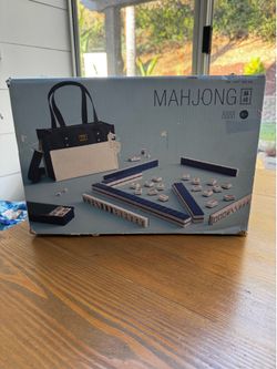 Mahjong game with carrying bag.