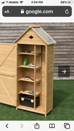 Outdoor wooden star age hutch single door shelt