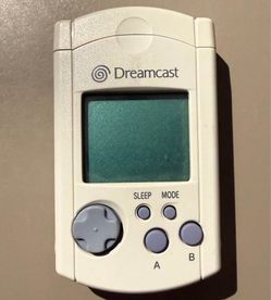 Sega Dreamcast White VMU Visual Memory Card Unit w/ Cap