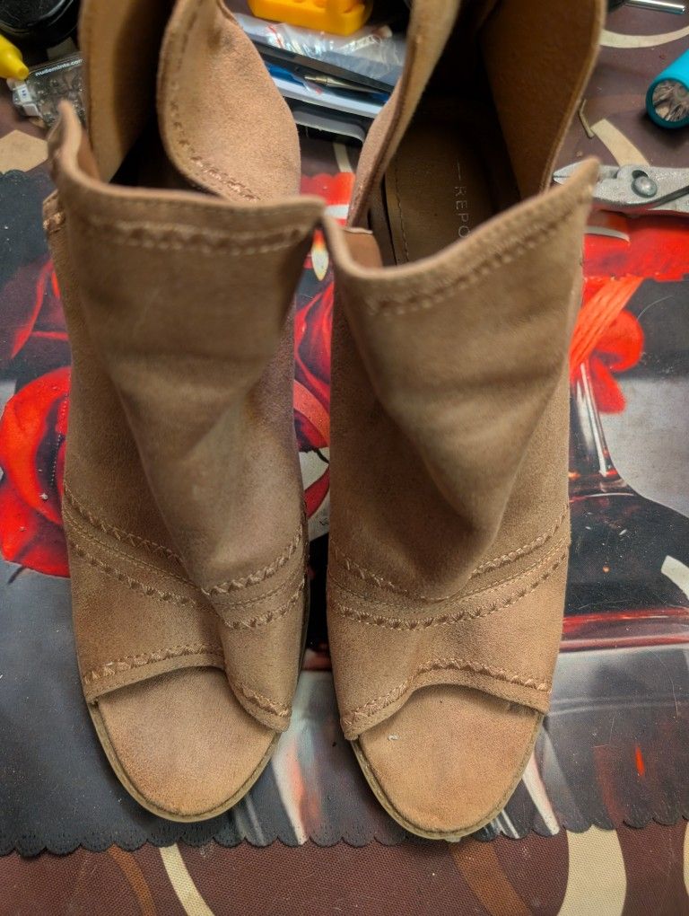 Madden Girl Brown Wrap Around Heels