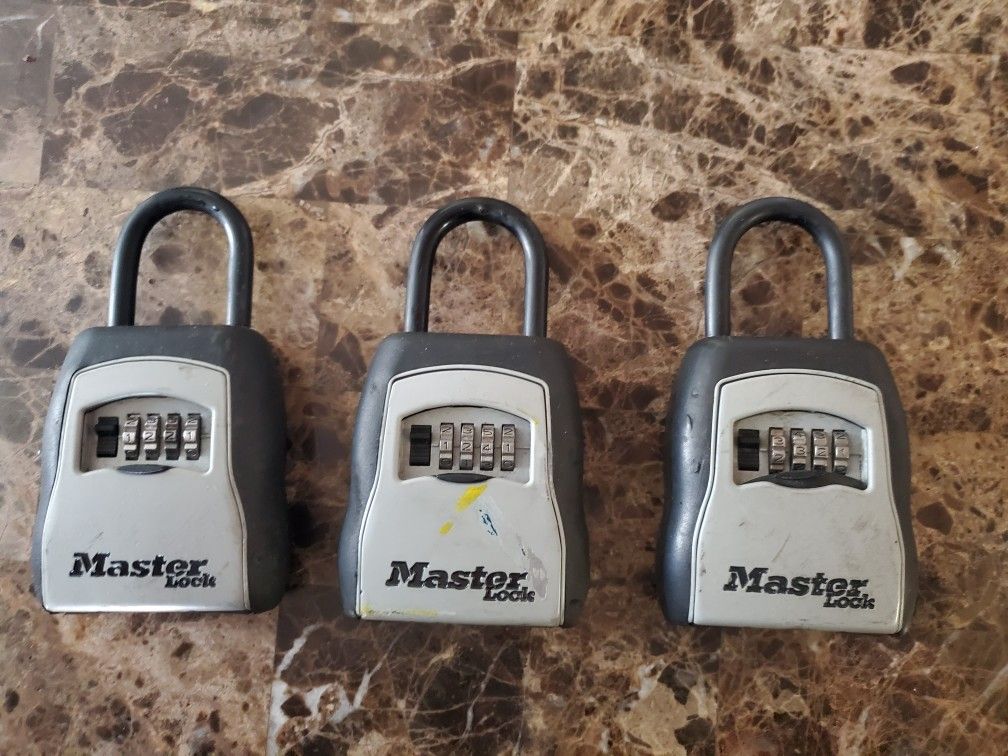 3 Master Locks 5400D Your Own Conbination Portable Lock Box 5 Key