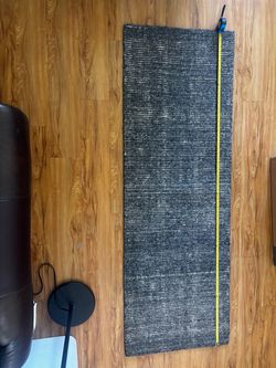 Charcoal Grey Textured Runner Rug
