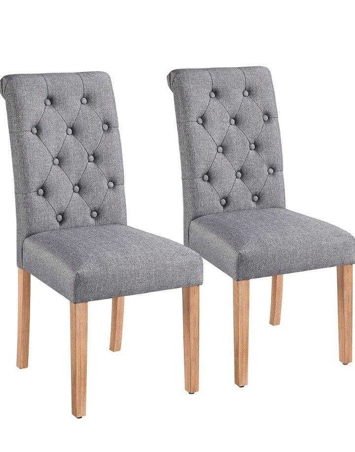 Yaheetech Dining Chairs Set of 2, Dark Gray, Modern Style- 2 ONLY