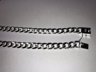 10mm x 20” Sterling Chain and bracelet