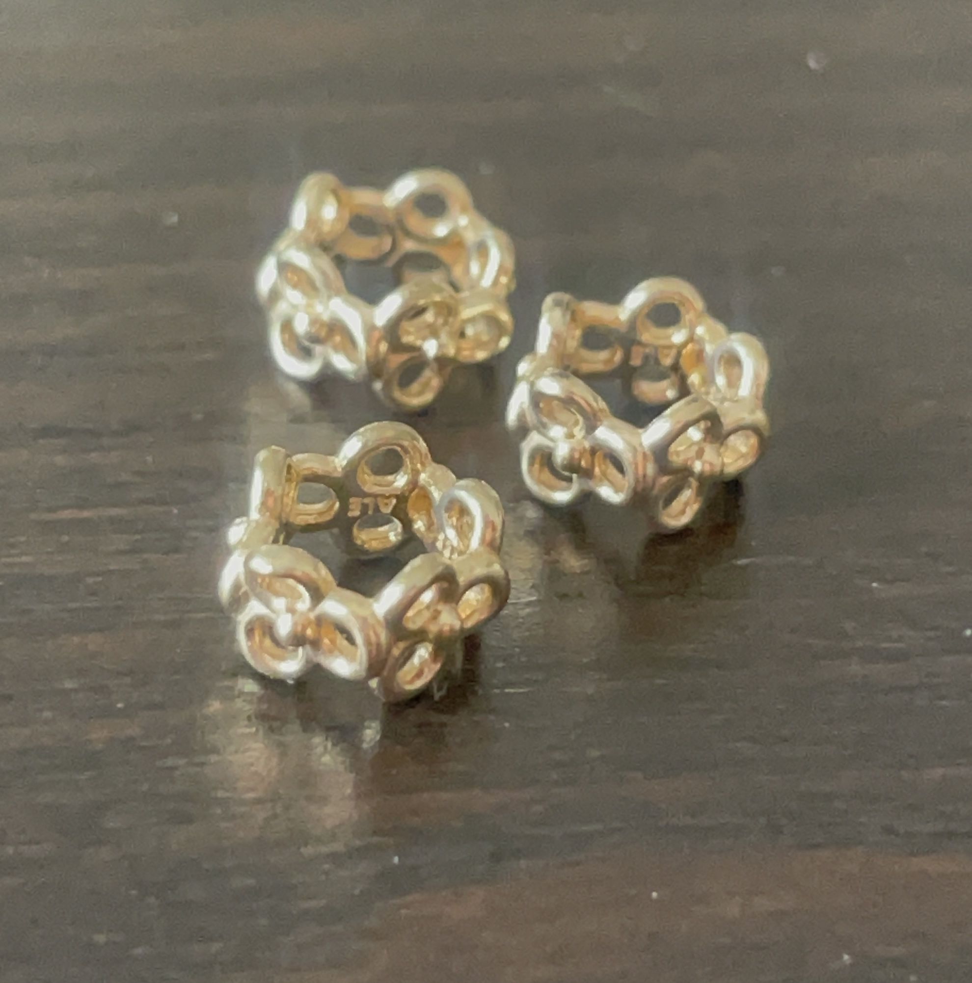 14k Gold Retired Pandora Trinity Charm