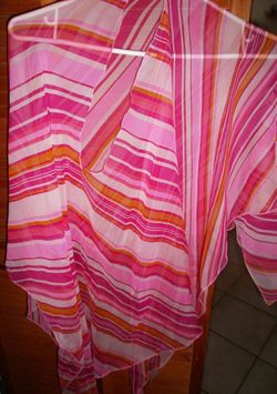 Stripped tunic shawl Manto