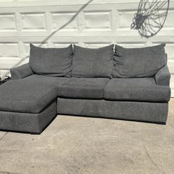 Free Delivery ! Grey Reversal Couch L Shape Sectional  