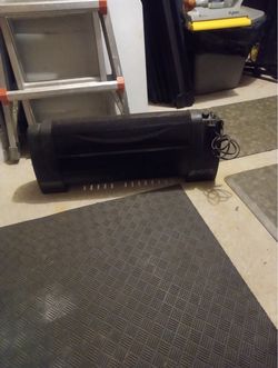 Black portable space heater