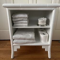 Vintage Faux Bamboo Nightstand/Cabinet