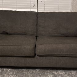 Herringbone Pattern Grey Sofa