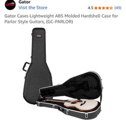 Gator Cases Lightweight ABS Molded Hardshell Case for Parlor Style Guitars, (GC-PARLOR)
