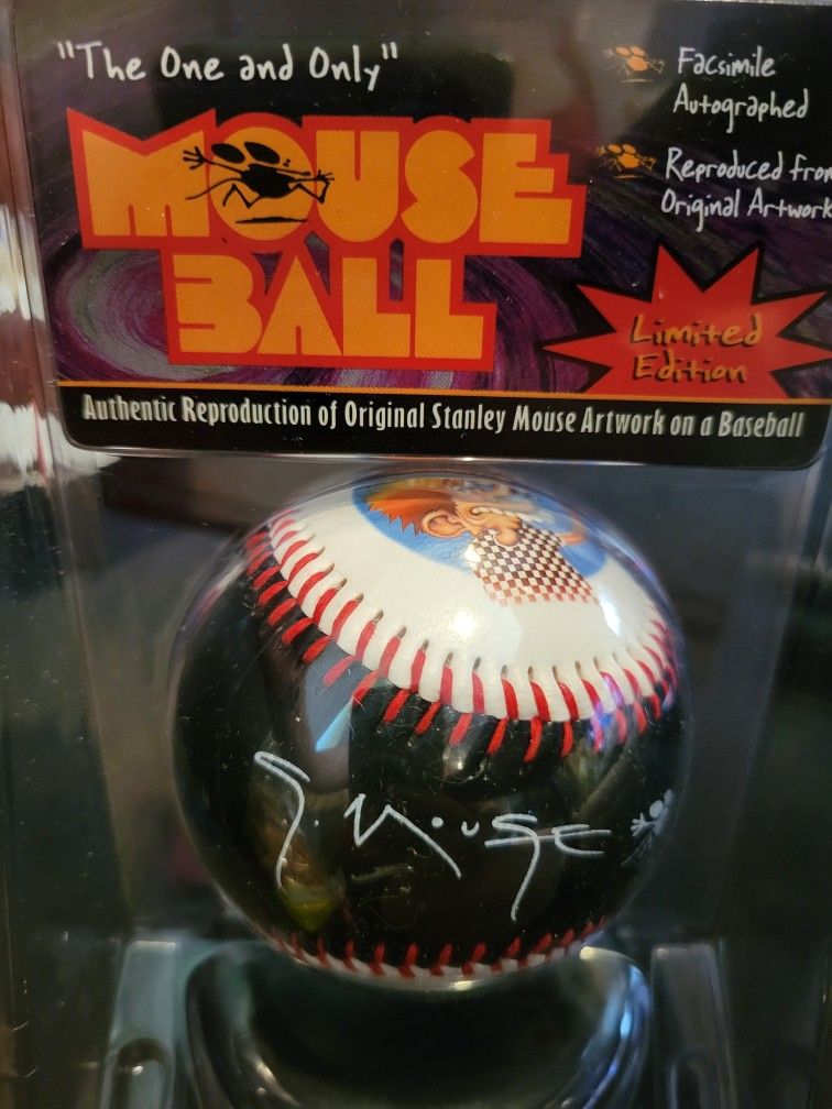 NIB Stanley Mouse Kelley GRATEFUL DEAD Baseball ,"Mouse Ball" Artwork Very Rare