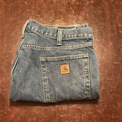 Carhartt Leather Tab Denim Jeans 