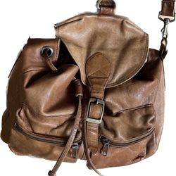 Columbian Leather Backpack. Or Crossbody. Light. Versatile. 