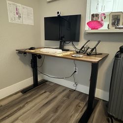 Sit Stand Desk And Lumbar chair