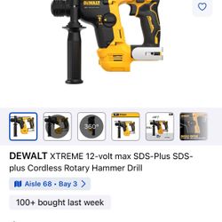 DEWALT XTREME 12-volt max SDS-Plus SDS-plus Cordless Rotary Hammer Drill