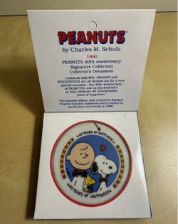 Peanuts 40th Anniversary Signature Disk Ornament Japan