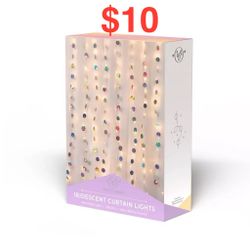 Target Teen Iridescent Dot Curtain String Light - West & Arrow