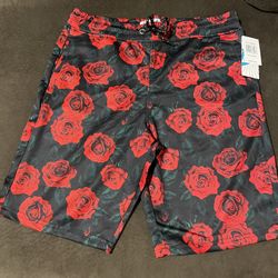 Drill Clothing Co - Fresh Prints of Bel-Air Men’s Graphic Shorts Roses Size M