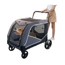 Goyappin Dog Stroller for Large Dogs - Holds 160 Lbs