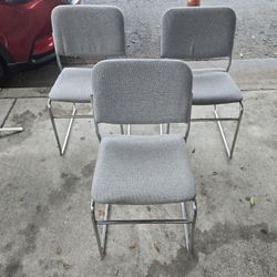 Grey Padded Office Chairs