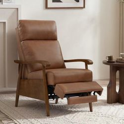 Mid-Century Modern Leather Recliner Chair