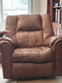 Rocking leather chair