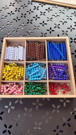 Nontoxic Montessori bead box for kid age 3-6years old