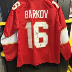 Aleksander Barkov Signed Custom Florida Panthers Jersey