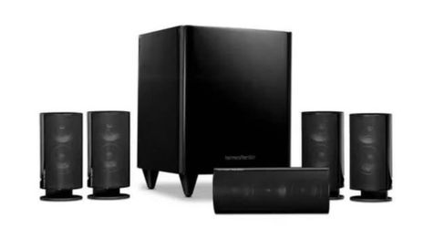 Brand new in unopened box Harmon Kardon 5.1 Surround Sound system.