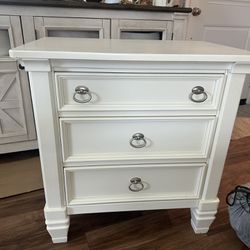 White Nightstand Side Table