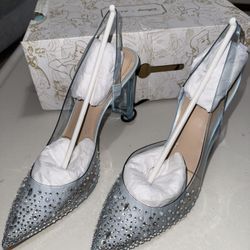 Disney x Aldo Cinderella Striketwelve Light Blue Glass Slipper