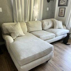 Linen sectional Sofa, Couch