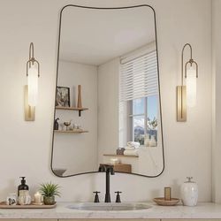 Black Metal Frame Wall Mirror