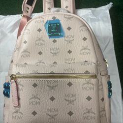 Pink Mcm Backpack. 