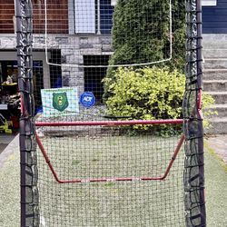 Rukket 4x7ft Lacrosse Rebounder for Backyard, Multiple Angle LAX Bounce Back Net