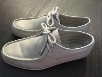 Florsheim Oxford Lace Up Ivory Leather Casual Shoes Comfort Shoes Men's 1OD