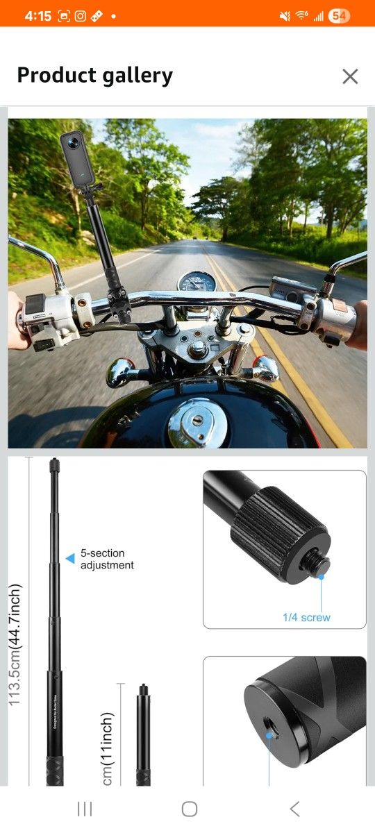 Motorcycle Bike Selfie Stick