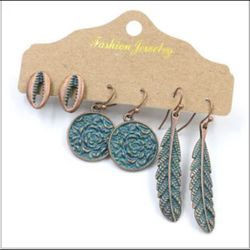 3 Pair Bohemian earrings: each package come with 3 pairs earrings with 3 different designs, very statement and pretty, a nice accessory for summer loo