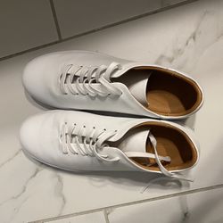 White Leather Casual Shoes