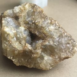 Crystal Vug  -  Citrine, Clear, Milky And Calcite