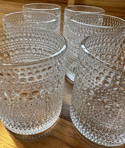 Set Of 6 Vintage Highball Glasses: Clear