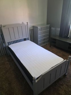 Twin Bed, Dresser and TV Stand