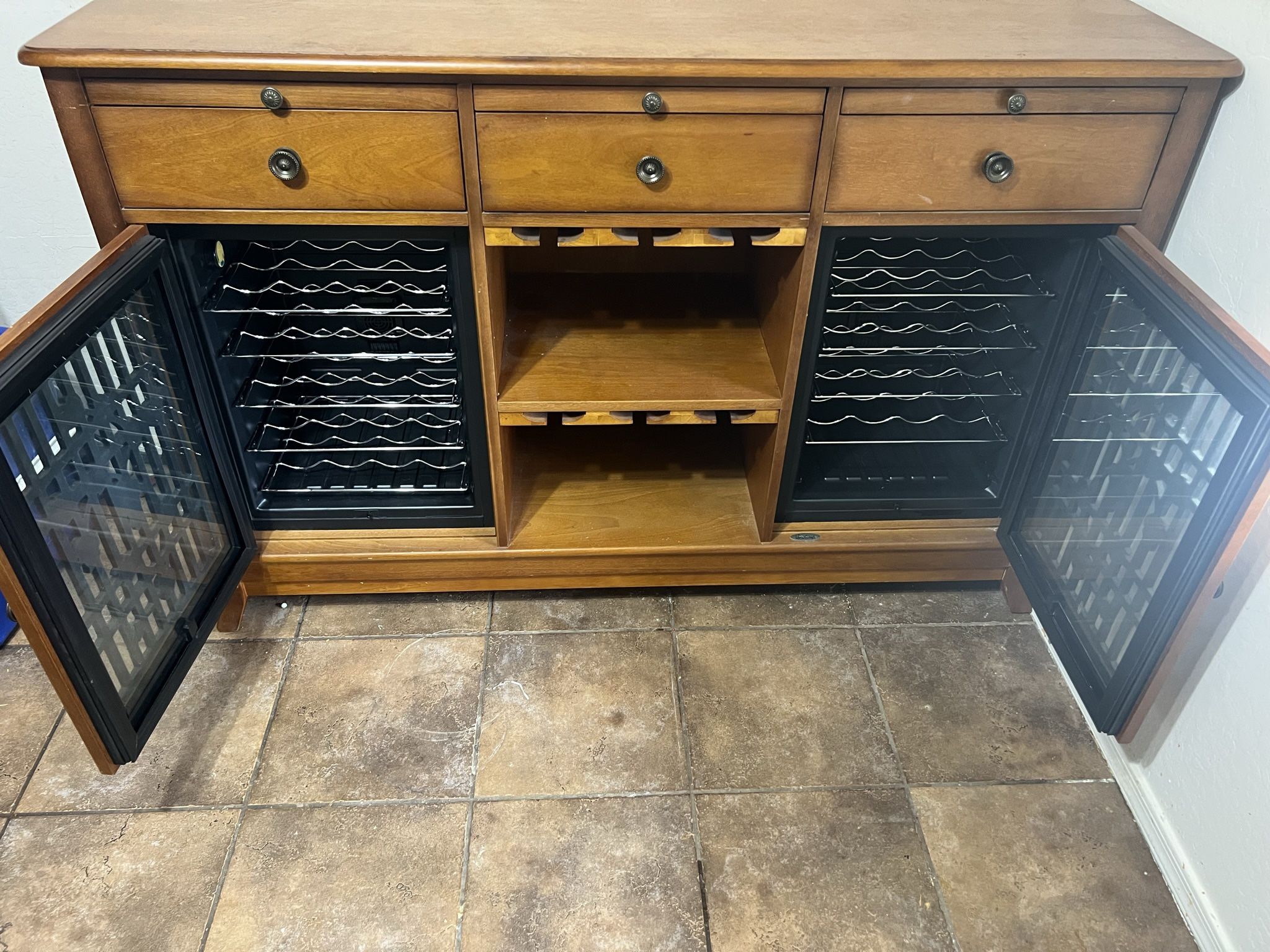 Buffet With Wine Cooler