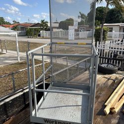 Forklift safety work platform, Cotterman workmaster